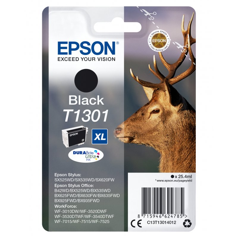 Epson compatible Ink Cart T1301 Cartouche d'encre noir Amazon Dash Replenishment est prêt
