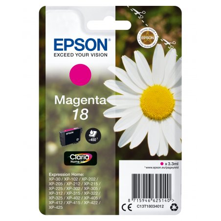 EPSON Encre T1803 pour EPSON Expression Home XP, magenta