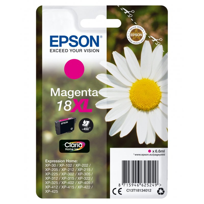 Epson compatible 18XL - XL - Magenta - Original - Tintenpatrone