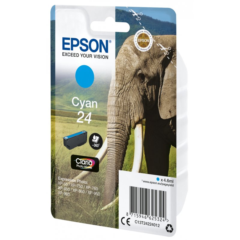 Epson Elephant Cartouche "Eléphant" - Encre Claria Photo HD C
