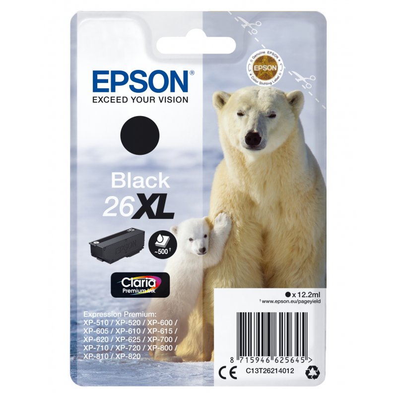 Epson compatible 26XL - XL - Schwarz - Original - Tintenpatrone