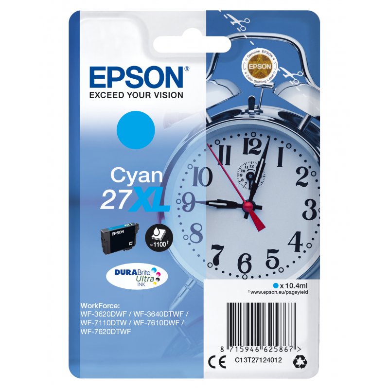Epson compatible 27XL - XL - Cyan - Original - Tintenpatrone