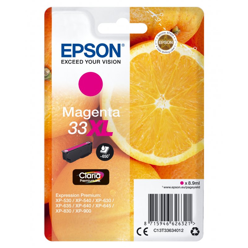 Epson compatible 33XL - XL - Magenta - Original - Tintenpatrone