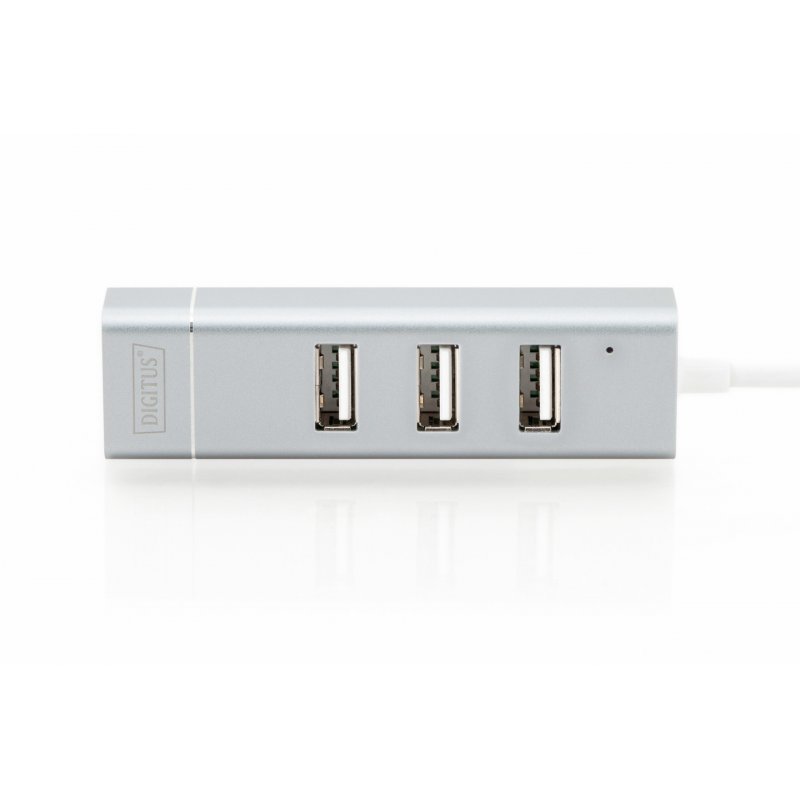 DIGITUS adaptateur USB 2.0 vers Fast Ethernet, 3 ports USB