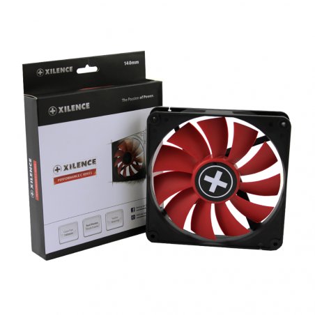 Ventilateur de boitier Xilence compatible Performance C XPF140 14cm (Noir/Rouge)