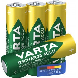 VARTA Pile NiMH "Rechargeable Accu", Mignon (AA), 2.100 mAh