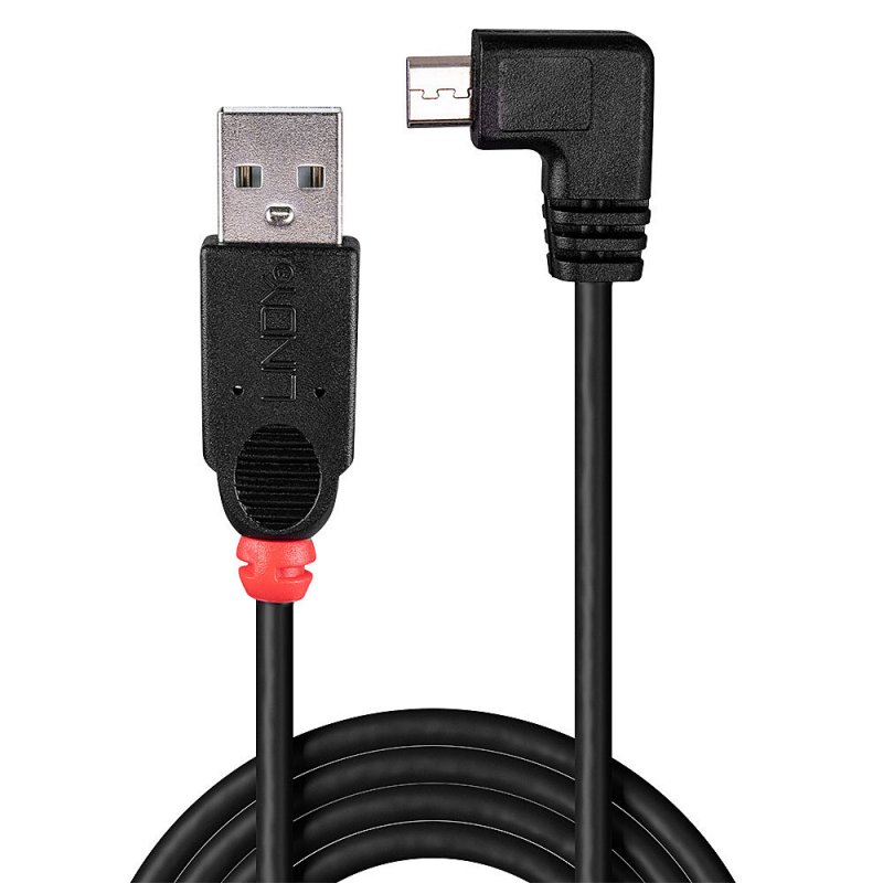 Lindy USB2.0 A/Micro-B 90 Degree 1m