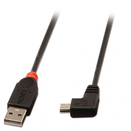 Lindy 31970 câble USB 0,5 m USB 2.0 USB A Mini-USB B Noir