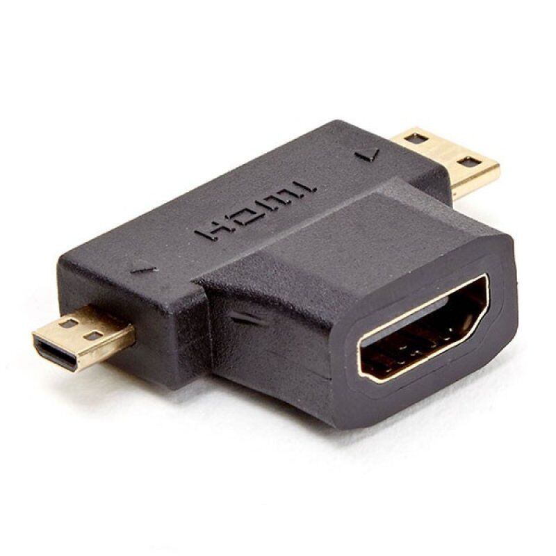 D2 Diffusion D2ADPMICROMINIHDMI câble vidéo et adaptateur HDMI Type A (Standard) Mini-HDMI + Micro-HDMI Noir