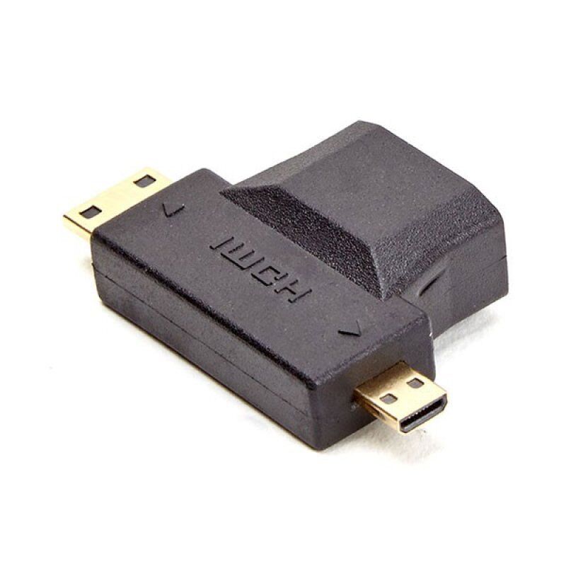 D2 Diffusion D2ADPMICROMINIHDMI câble vidéo et adaptateur HDMI Type A (Standard) Mini-HDMI + Micro-HDMI Noir