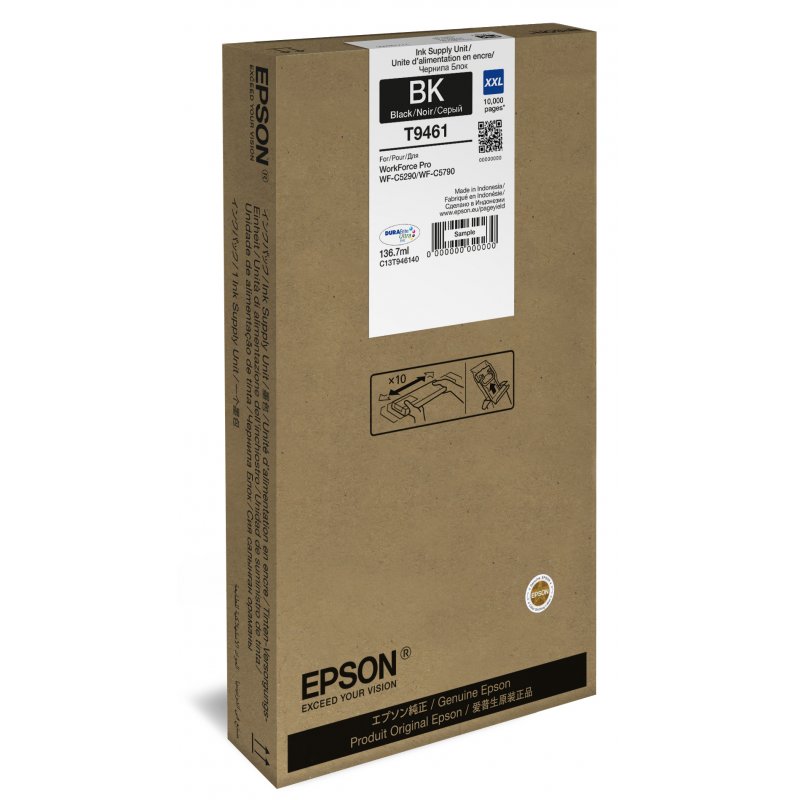 Cartouche d'encre Epson compatible T9461 XXL (Noir)