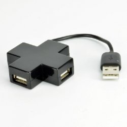 MCL USB2-MX104/N interface hub USB 2.0 480 Mbit/s Black