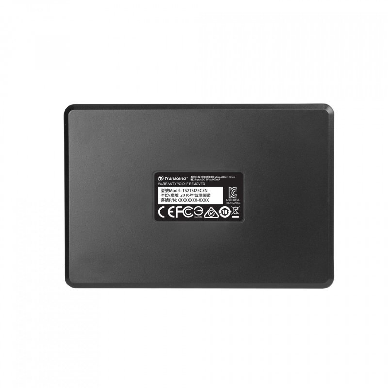 Transcend StoreJet 25C3 disque dur externe 2 To Gris