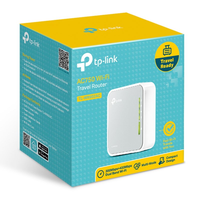 TP-Link TL-WR902AC routeur sans fil Fast Ethernet Bi-bande (2,4 GHz / 5 GHz) Blanc