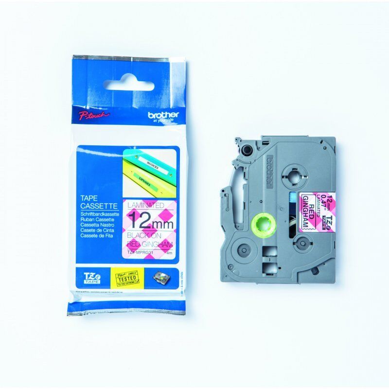 BROTHER Ruban laminé Noir sur Motifs Vic