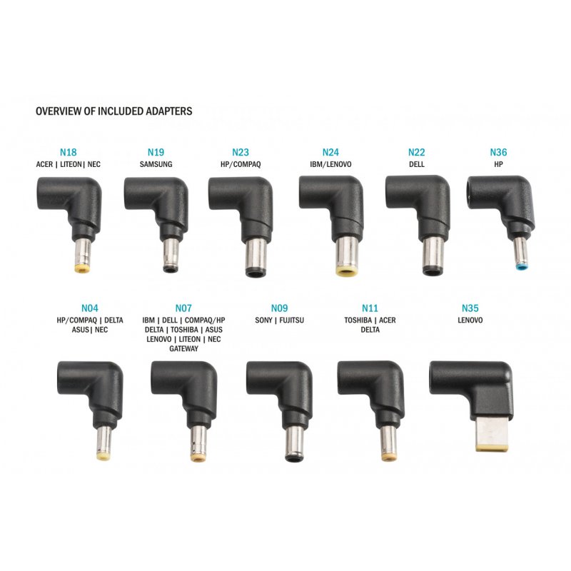 Digitus Adaptateur universel d’alimentation pour ordinateur portable, 90W