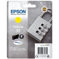 SINGLEPACK YELLOW 35 PADLOCK