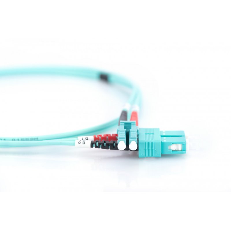 DIGITUS LWL Multimode OM 3 Patchkabel - 5 m - Türkis