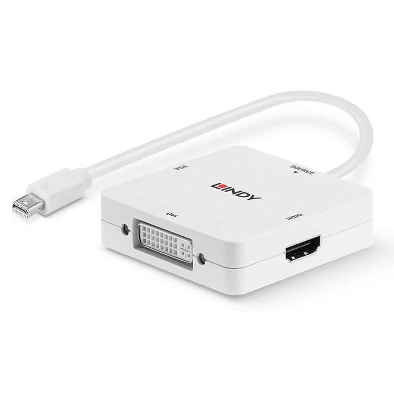 Lindy Mini DP 1.2 to HDMI 4K30/DVI/VGA Adapter