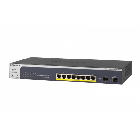 NETGEAR GS510TPP Géré L2/L3/L4 Gigabit Ethernet (10/100/1000) Connexion Ethernet, supportant l'alimentation via ce por
