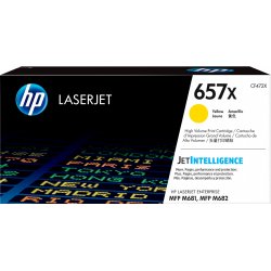 HP 657X High Yield Yellow Original LaserJet Toner Cartridge