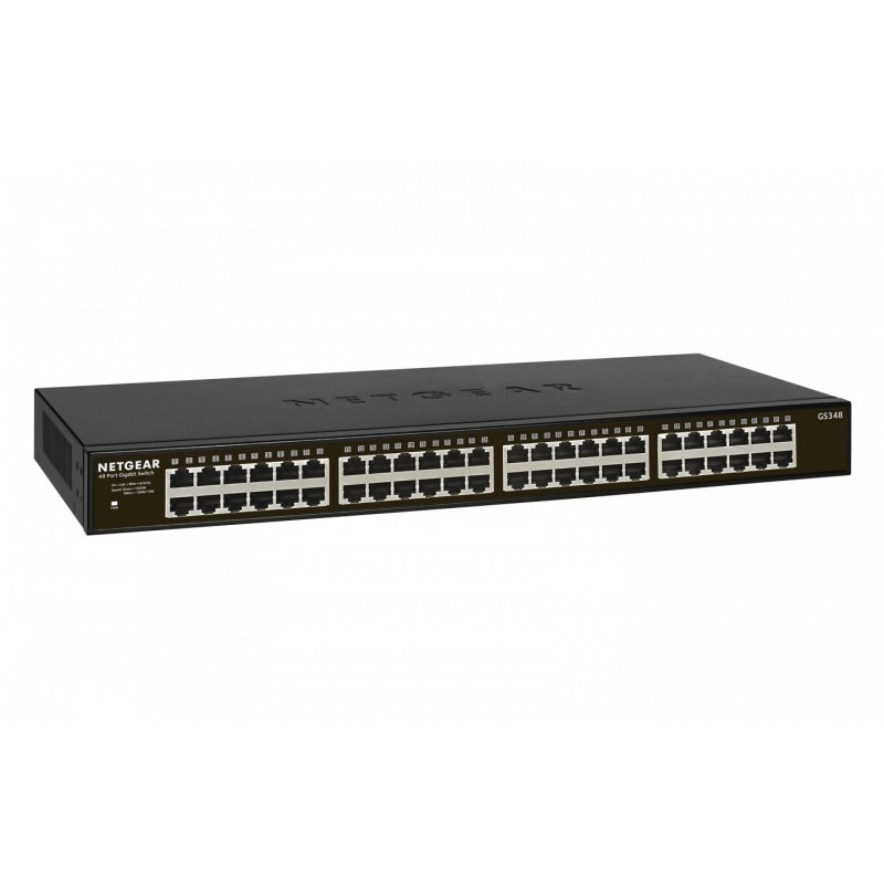 NETGEAR GS348 Non-géré Gigabit Ethernet (10/100/1000) 1U Noir