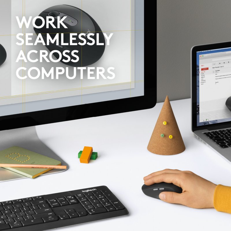 Logitech M590 Multi-Device Silent souris Droitier RF sans fil + Bluetooth Optique 1000 DPI