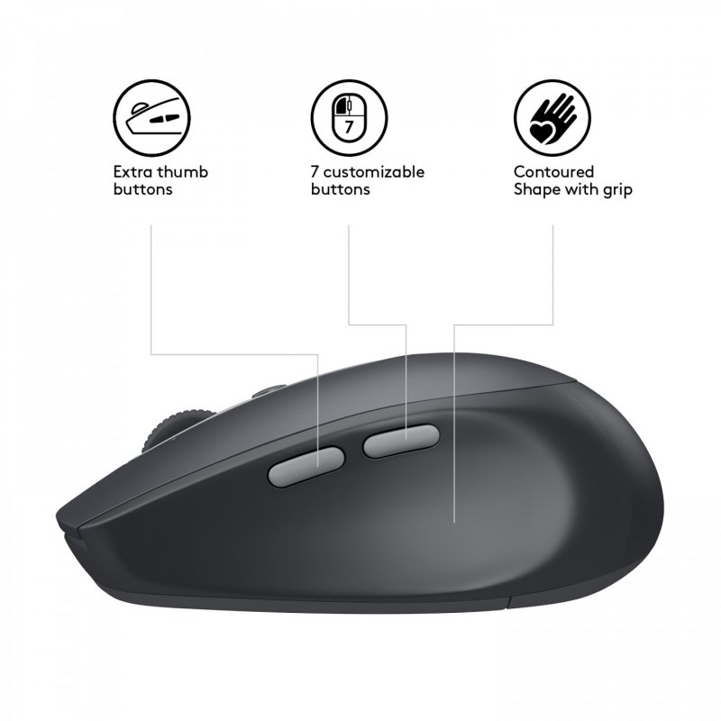 Logitech M590 Multi-Device Silent souris Droitier RF sans fil + Bluetooth Optique 1000 DPI