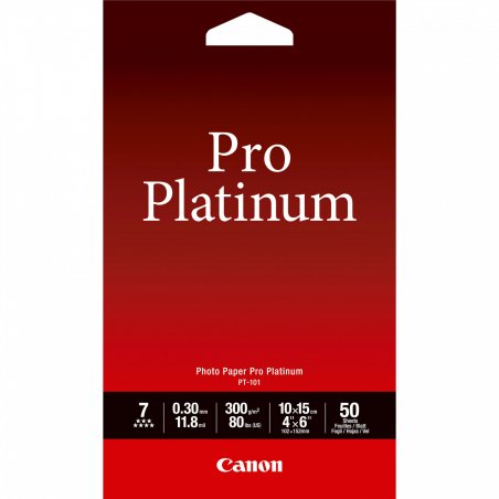 Canon PT-101 Pro Platinum Photo Paper 4x6” - 50 sheets