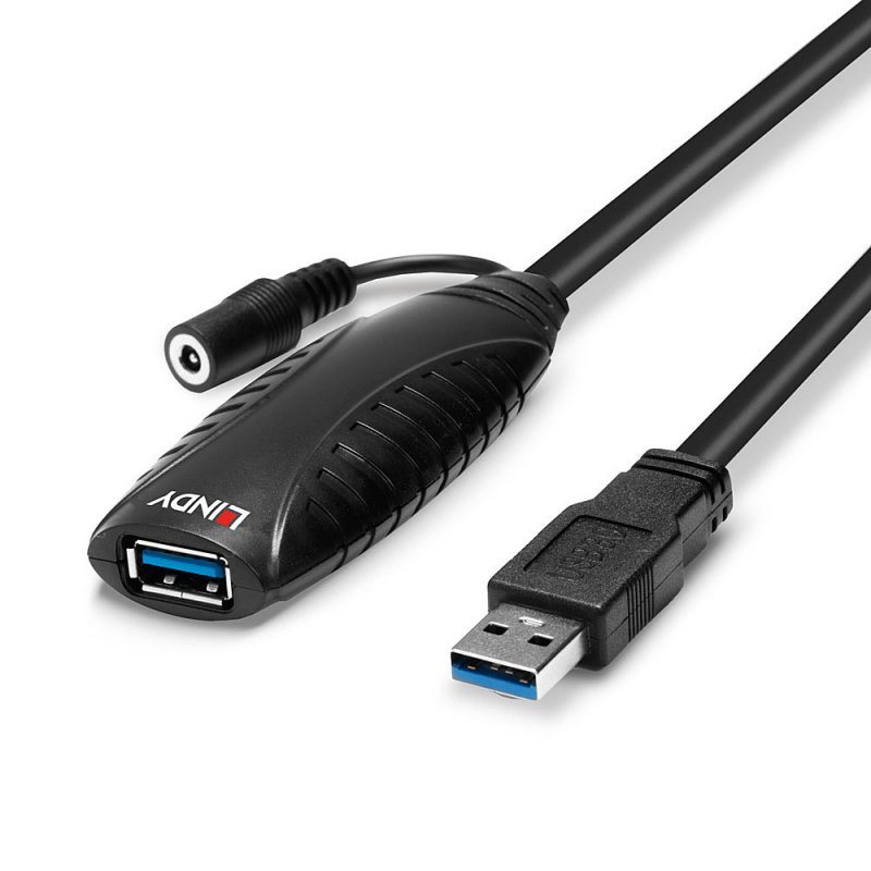Lindy 43156 câble USB 10 m USB 3.2 Gen 1 (3.1 Gen 1) USB A Noir