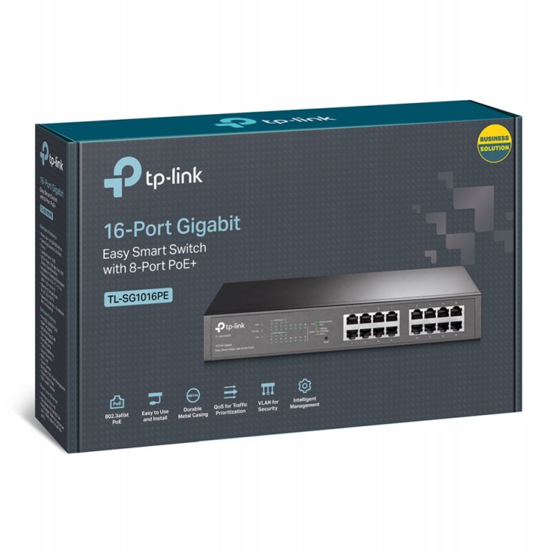 TP-Link compatible Easy Smart TL-SG1016PE - Switch - 16 Anschlüsse - Smart - an Rack montierbar