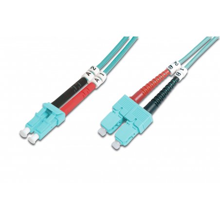 DIGITUS LWL Multimode OM 3 Patchkabel - 1 m - Türkis