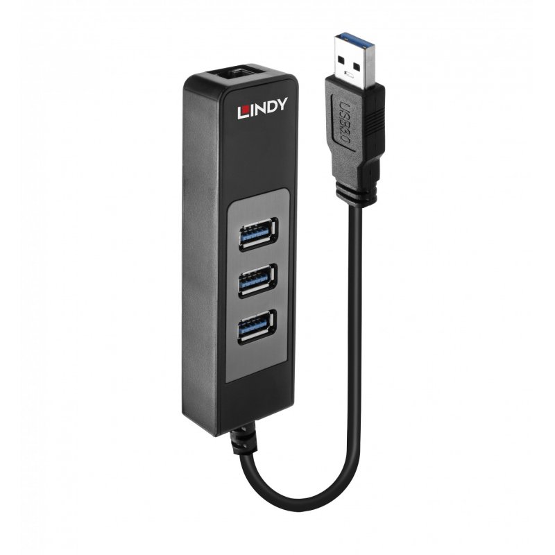Lindy 43176 hub & concentrateur USB 3.2 Gen 1 (3.1 Gen 1) Type-A 5000 Mbit/s Noir
