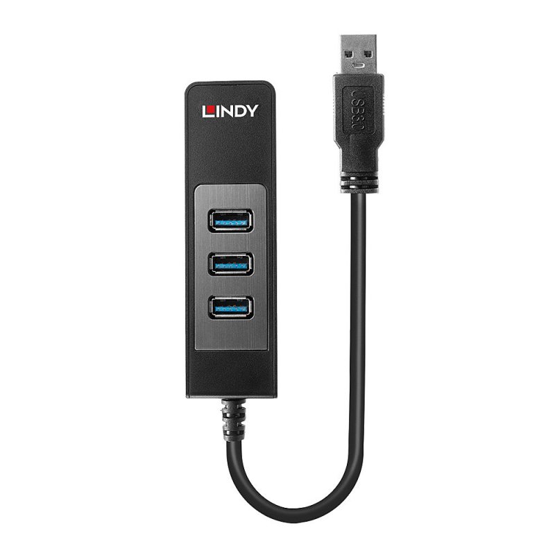 LINDY compatible USB 3.1 Hub/Gigabit Ether. Adapter