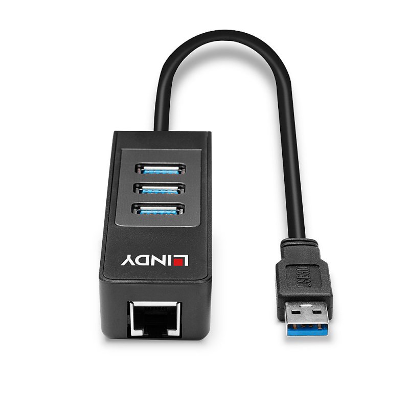 Lindy 43176 hub & concentrateur USB 3.2 Gen 1 (3.1 Gen 1) Type-A 5000 Mbit/s Noir