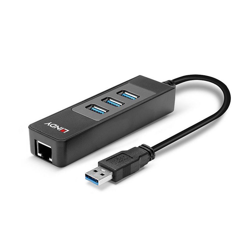 LINDY compatible USB 3.1 Hub/Gigabit Ether. Adapter