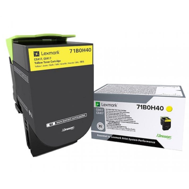 Lexmark 71B0H40 toner cartridge 1 pc(s) Original Yellow