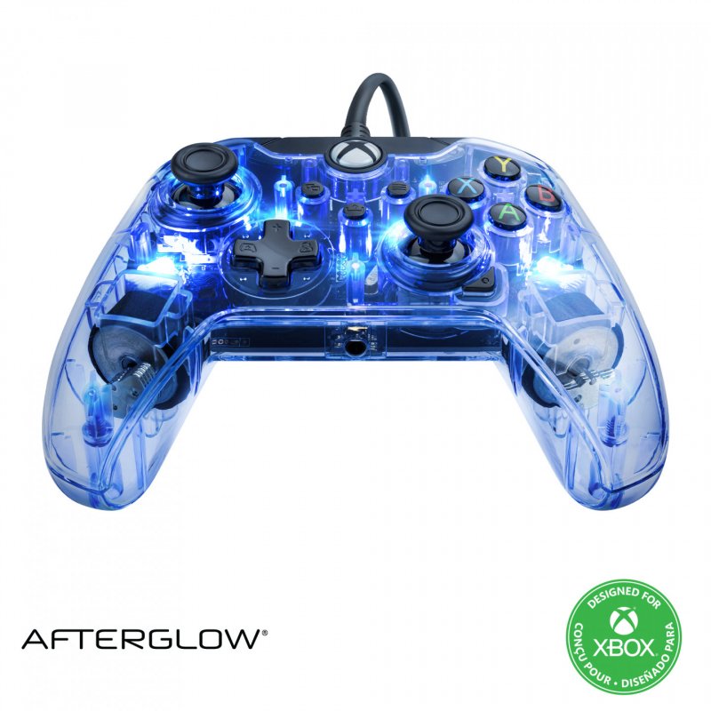PDP Afterglow Noir, Bleu, Transparent USB Manette de jeu Analogique/Numérique Xbox One, Xbox Series S, Xbox Series X