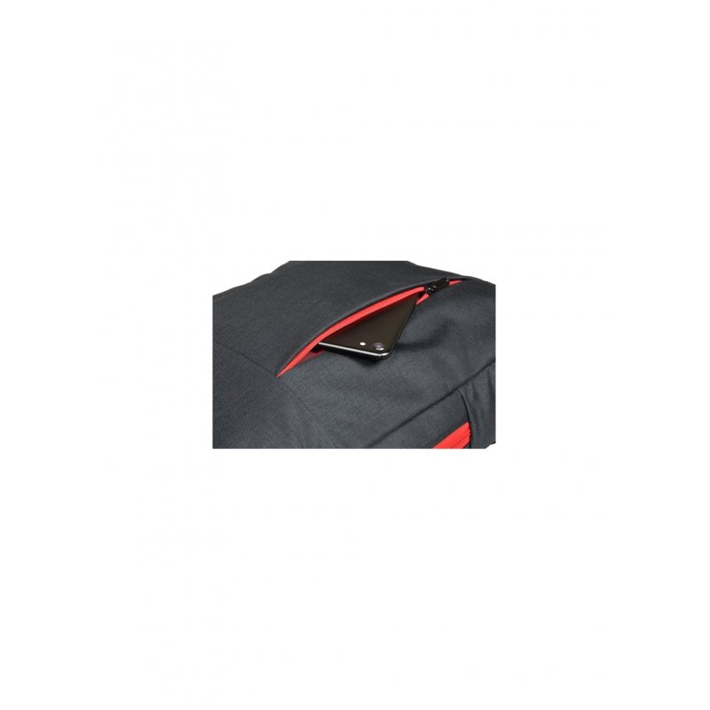 Port Designs Portland backpack Black, Red Linen, Polyester