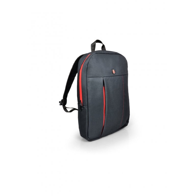 Port Designs Portland sac à dos Noir, Rouge Lin, Polyester