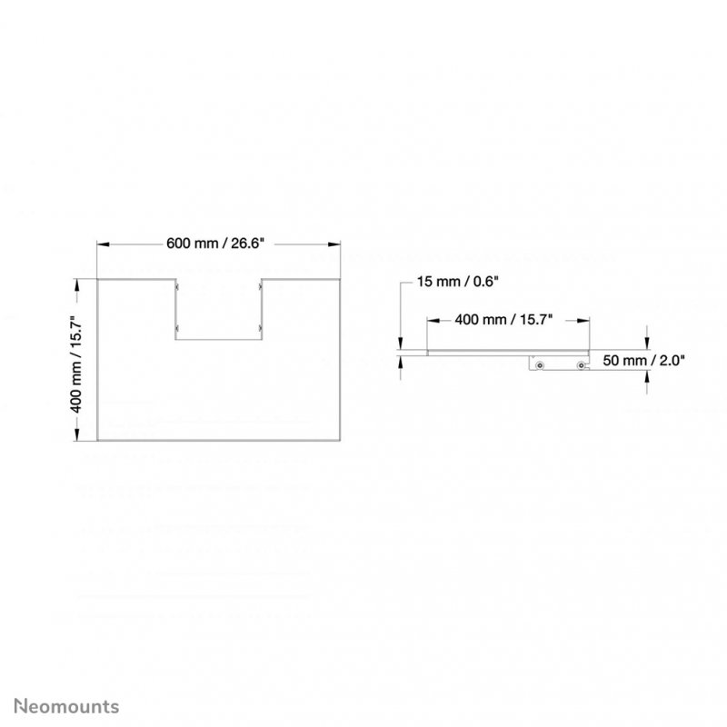 LAPTOP SHELF FOR PLASMA-M2500/W2500 BLACK
