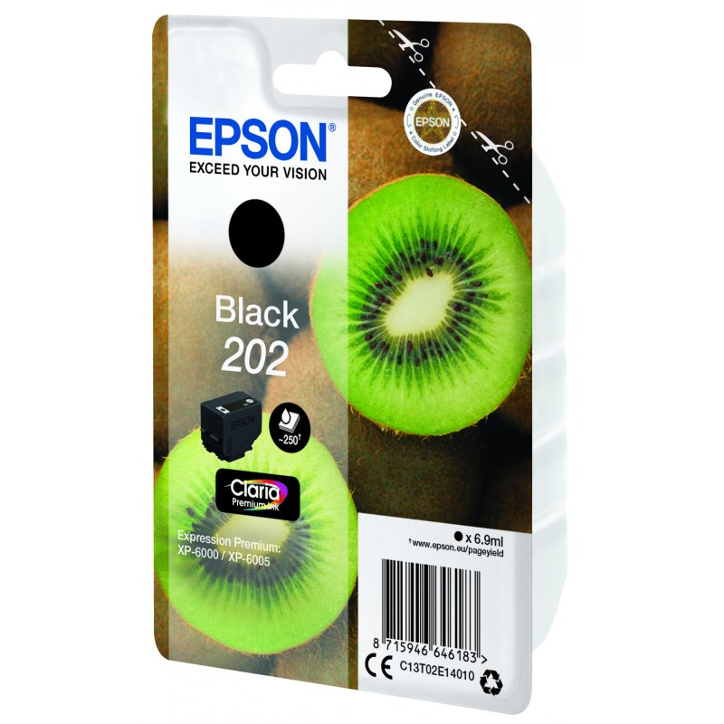 EPSON Cartouche Encre Singlepack 202 - Noir
