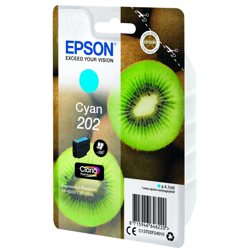 EPSON Cartouche Encre Singlepack 202 - Cyan