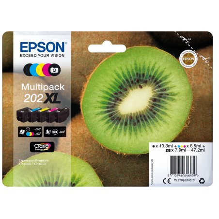 EPSON Cartouche Encre Multipack 202XL - Noir/Couleur (C13T02G74010)