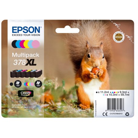 MULTIPACK 6-FARBIG 378XL SQUIRREL CLARA PHOTO HD INK