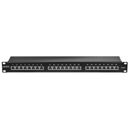 LINDY compatible Cat.6 Patchpanel 24p STP 1U