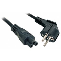 Lindy 3m, CEE 7/7 - IEC 320 C5 Black CEE7/7 C5 coupler