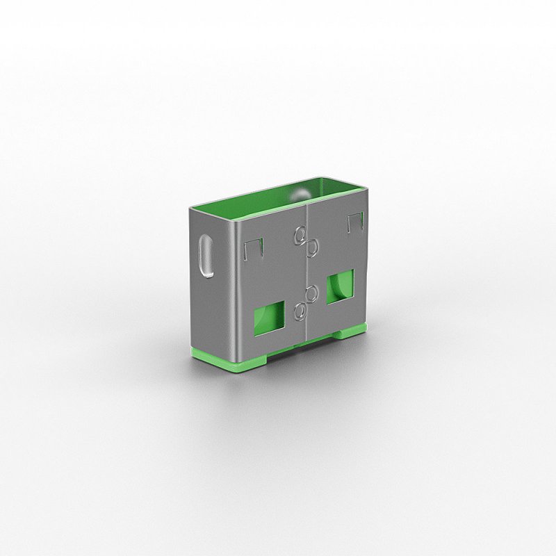Lindy 10 USB Port Locks GREEN no Key