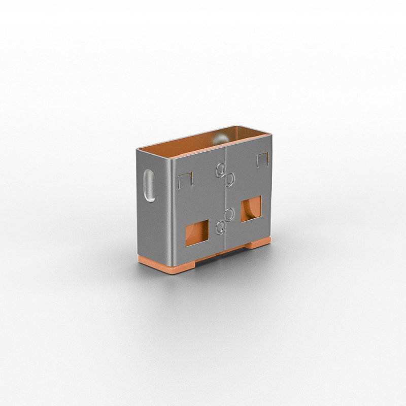 Lindy 10 USB Port Locks ORANGE noKey