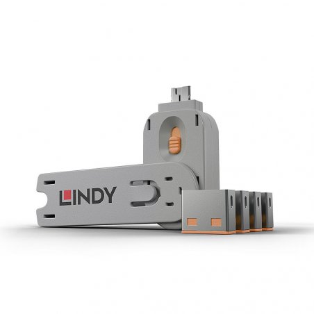LINDY compatible Clé USB et 4 bloqueurs de ports